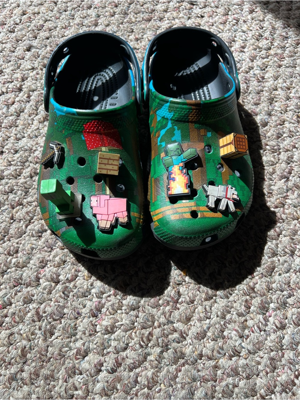 CROCS Minecraft Crocs Kids J3 Classic Clogs EUC